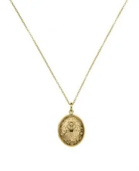 PAULA PANTOLIN Arabesque locket Guldplatterad silverkedja - 70cm